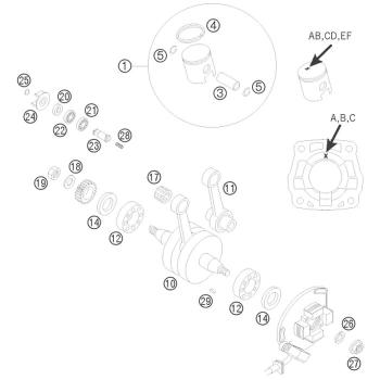 Kurbelwelle  KTM65SX 03-08