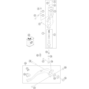 FUSSBREMSHEBEL KPL. 85 SX 03