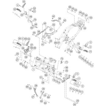 Fussraste kompl. vo. li.