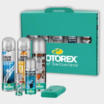 MOTOREX Das Geschenk für Motorradbegeisterte 5-teiliges Spray Set