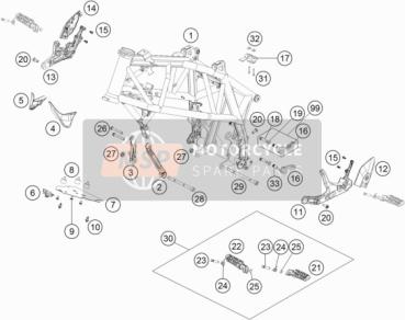 Fußrastenträger vo/re