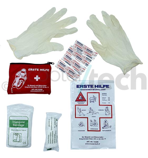 Erste Hilfe Verbandspackerl Moped u. Motorräder