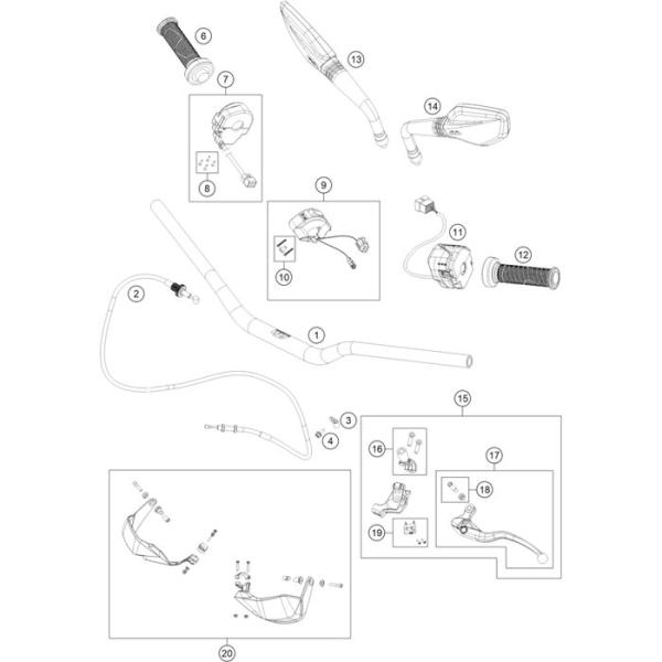 Kombilenkerschalter links
